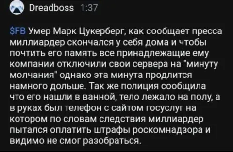 Марк Цукерберг не разобрался с Госуслугами