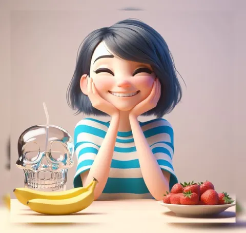 Улыбка рядом с черепом
