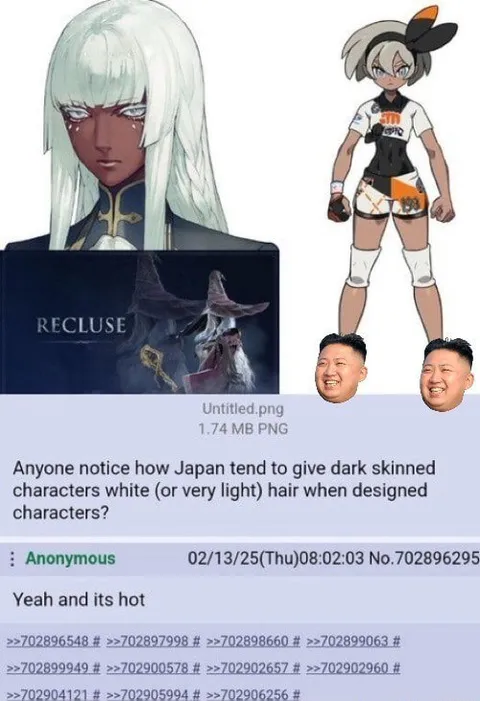 Dark-Skinned Characters With White Hair