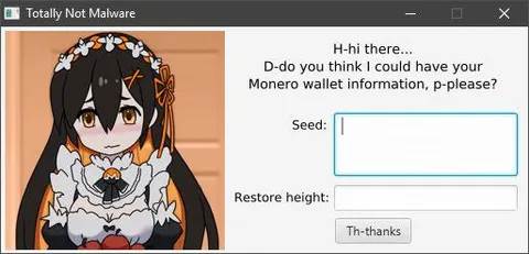 Totally Not Malware Monero Seed