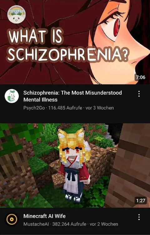 Schizophrenia and Minecraft AI Wife
