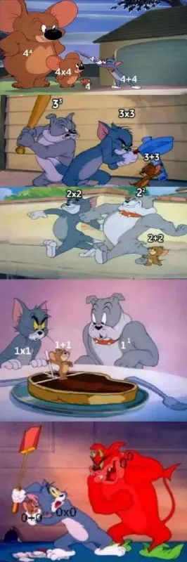 Том и Джерри решают примеры