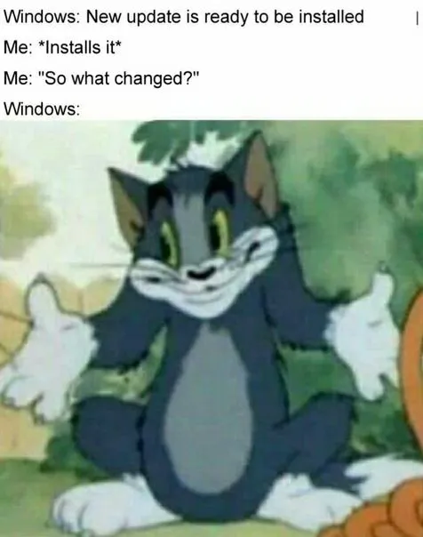 Windows Update Shrugging Tom
