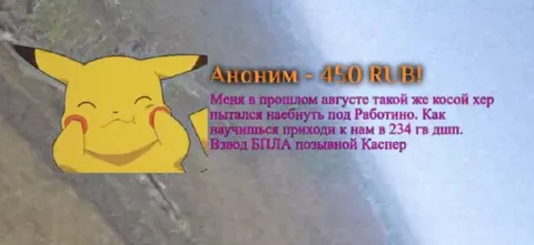 Пикачу радуется анонимному донату