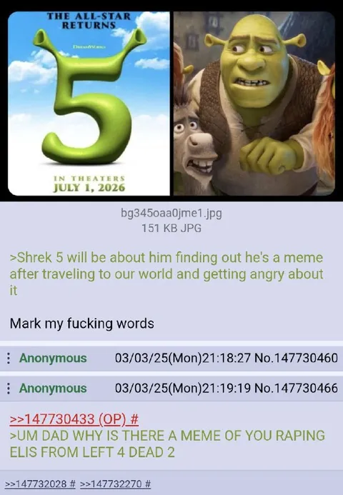 Shrek 5 Finds Out He's a Meme