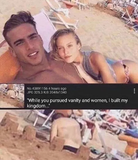While You Pursued Vanity and Women