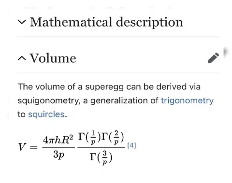 Super Egg Volume Formula