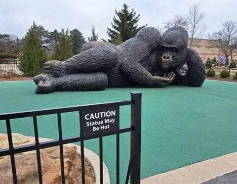Caution Statue May Be Hot