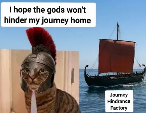 Cat Hopes Gods Spare His Journey