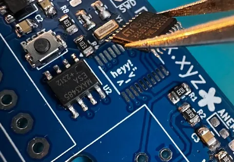 Circuit Board Says Hey
