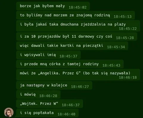 Wojtek Przez W i płacząca córka