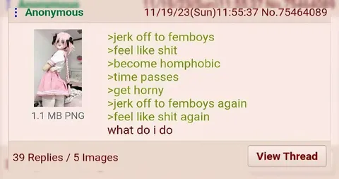 Femboy Greentext Identity Crisis