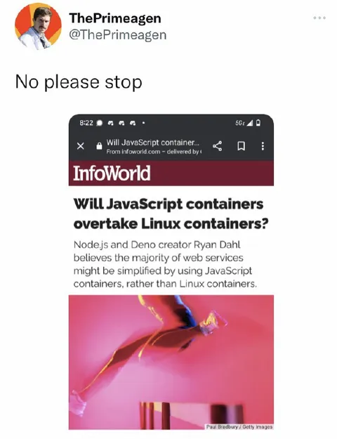 No Please Stop JavaScript Containers