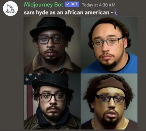 Sam Hyde AI Portrait Grid