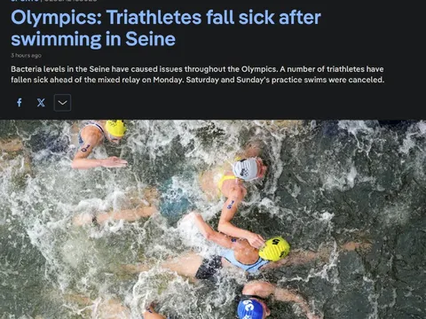 Triathletes Fall Sick After Swimming