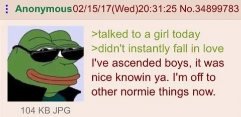 Pepe Ascends After Talking to Girl