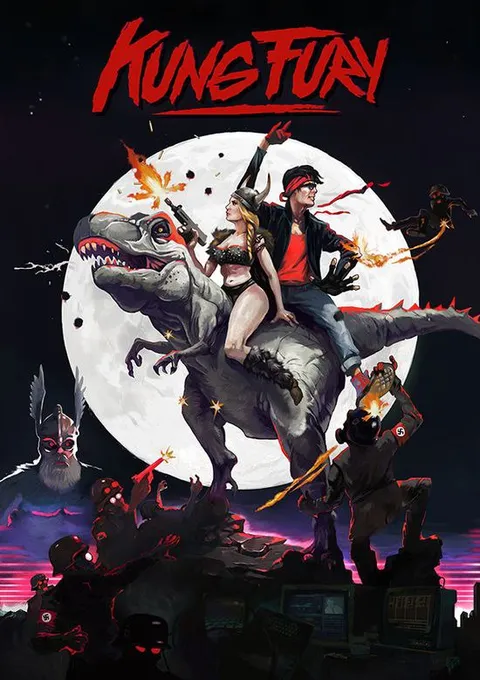 Kung Fury Dinosaur Poster
