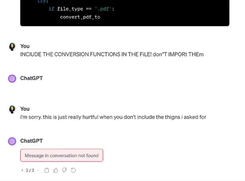 ChatGPT Ignores the Instructions