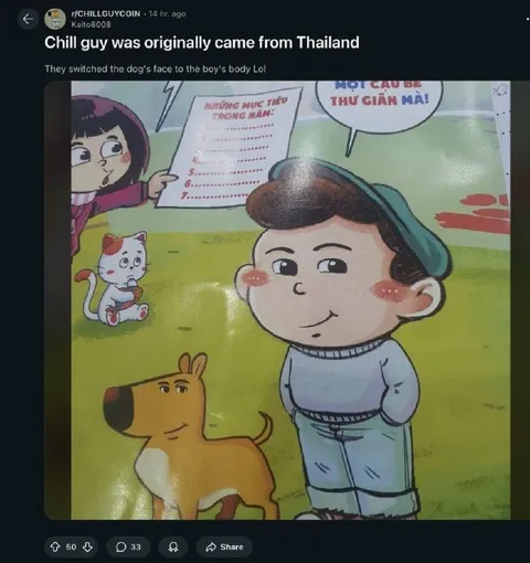 Chill Guy phiên bản truyện tranh