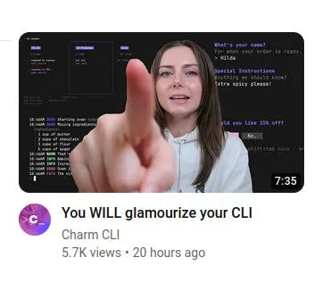 You WILL glamorize your CLI