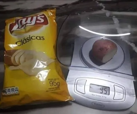 Papas Lay's pesan exactamente 95 gramos