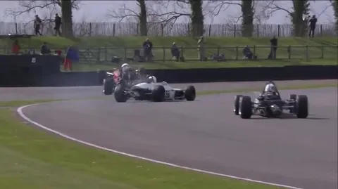 Vintage Race Car Spins Out