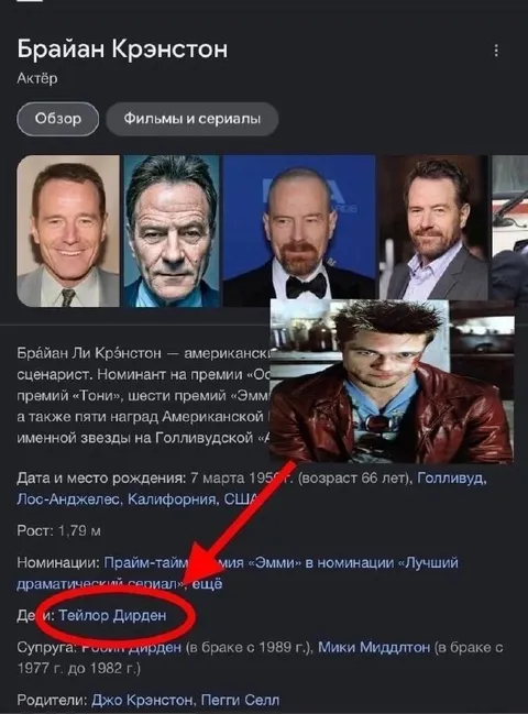 Дети: Тейлор Дирден