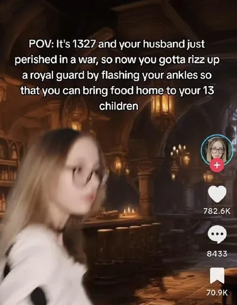 Medieval Widow Rizzing the Guard