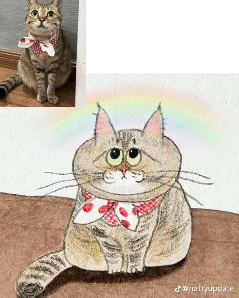 Кот и его рисунок