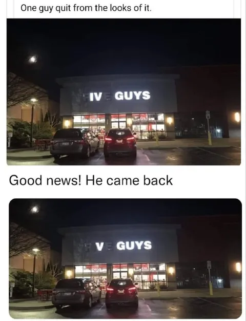 Five Guys Missing Letters Joke