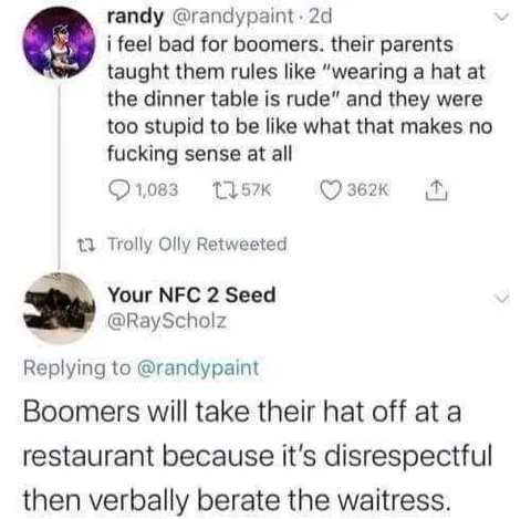Boomers and Restaurant Hypocrisy