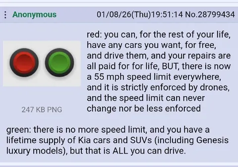 Red Button vs Green Button Cars