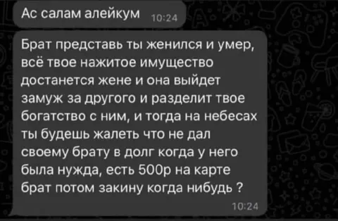 Брат, одолжи 500 рублей