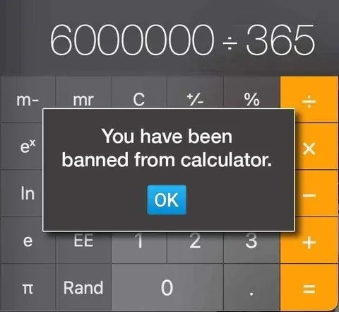 Banned From Calculator