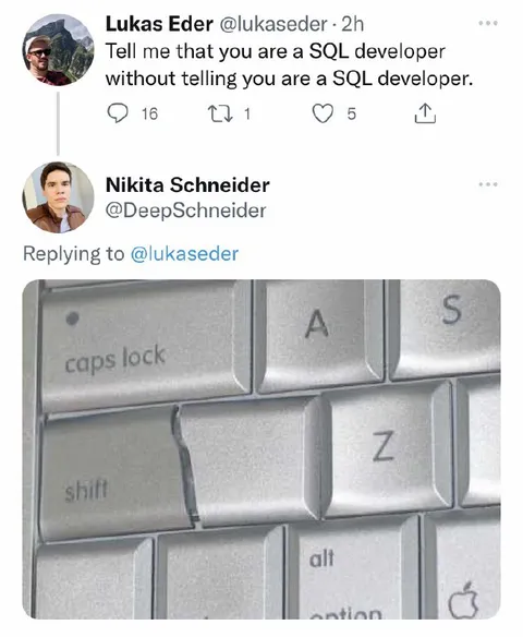 SQL Developer Keyboard Confession