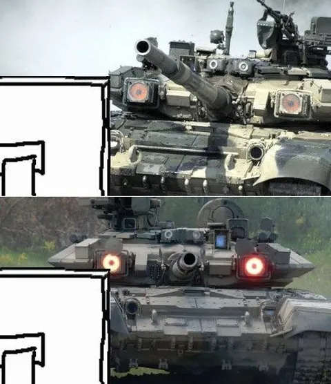 Два танка смотрят друг на друга