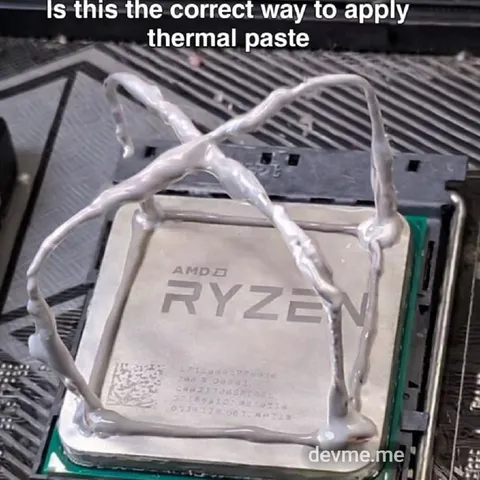Wrong Way to Apply Thermal Paste