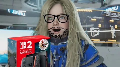 Woman Holding Nintendo Switch 2