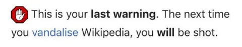 Wikipedia Last Warning