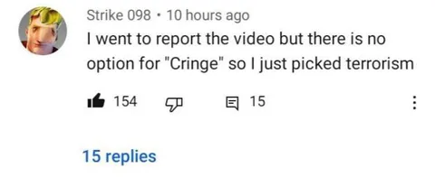 No Cringe Report Option