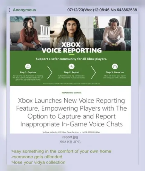 Xbox Voice Reporting Backfires