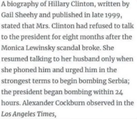 Hillary Clinton Biography Bombing Joke