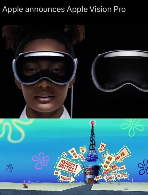 Apple Vision Pro at the Krusty Krab