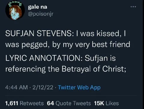 Sufjan Stevens Betrayal of Christ