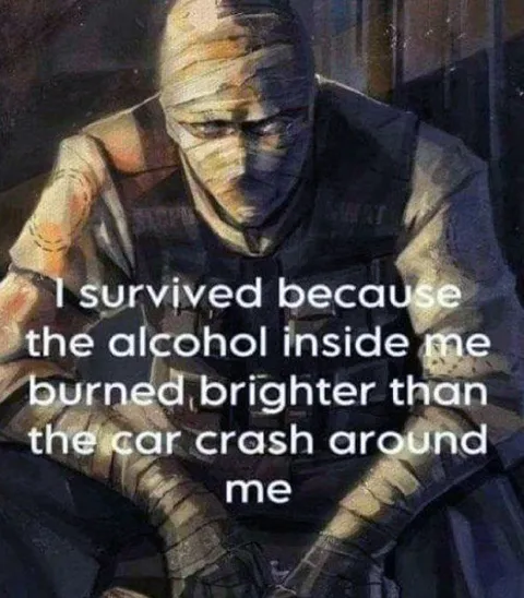 Alcohol Survived the Car Crash