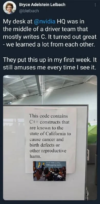 C++ California Warning Sign