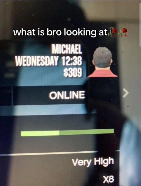 Bro Looking at Roses