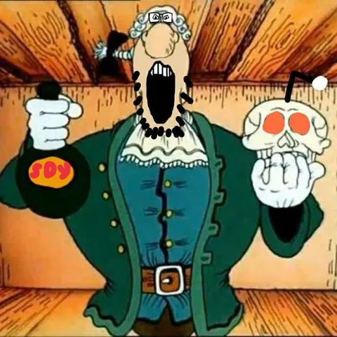 Безумный скелет с красными глазами