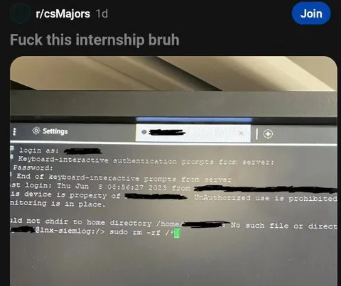 Fuck This Internship Bruh