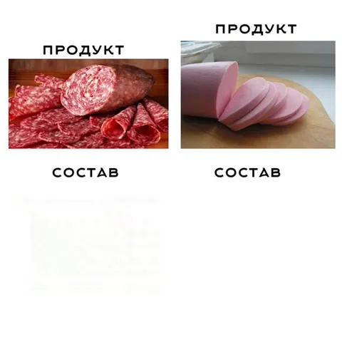 Состав колбасы по науке